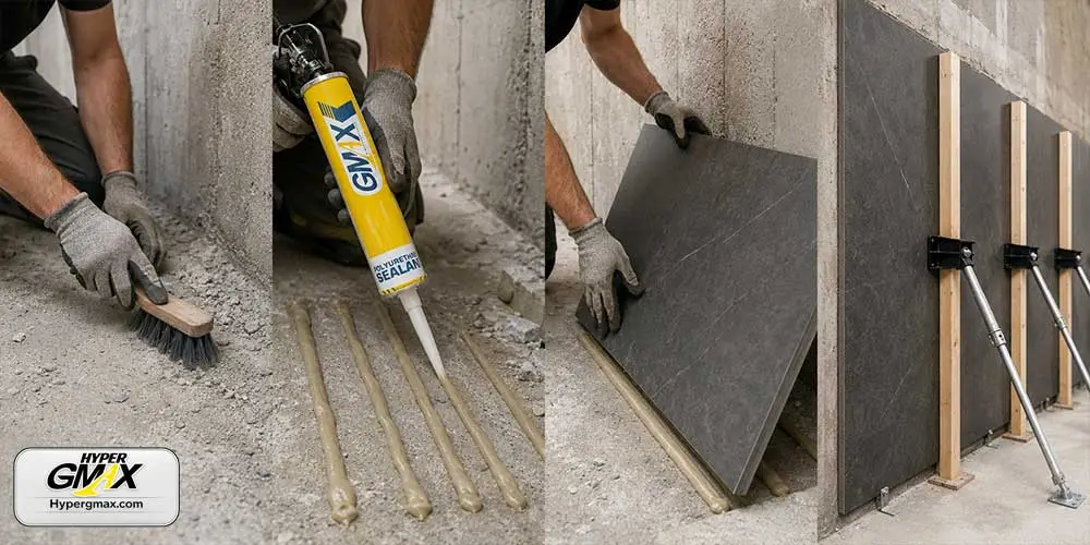 اجرای چسب پلی اورتان روی سطوح ناهموار