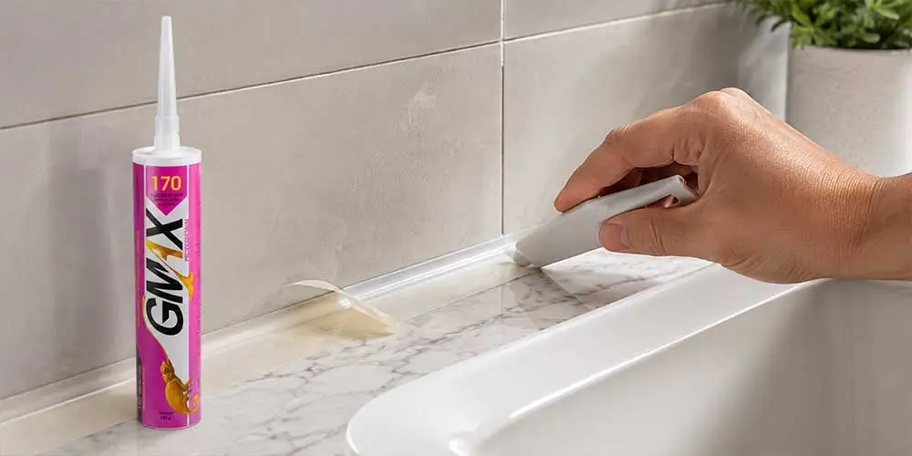 صاف کردن چسب سیلیکون پس از اجرا