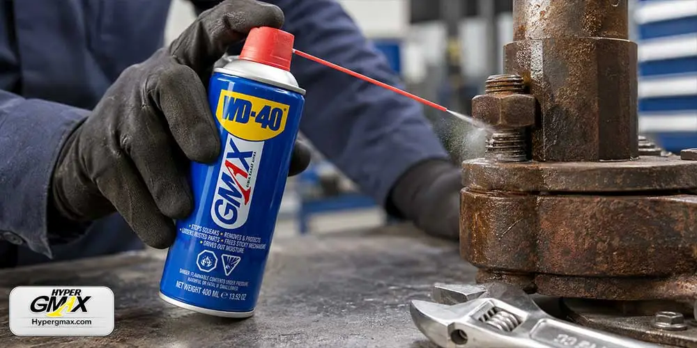 استفاده از WD-40 برای روان کردن پیچ و مهره زنگ زده